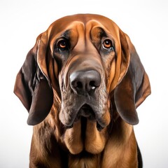 Bloodhound Portrait Captured with Nikon D850 and 50mm Prime Lens - obrazy, fototapety, plakaty