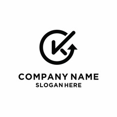 illustration Abstract letter K logo design for business