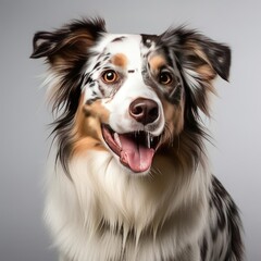 Fototapeta premium Capturing Pure Elegance: Australian Shepherd through a Nikon D850 with 50mm Prime Lens