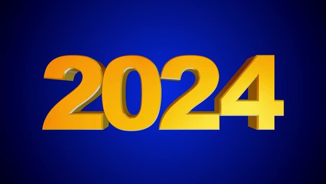 High quality set New Year animation. Text 2023 switches to 2024 . Happy new year concept.  4k UHD  resolution
