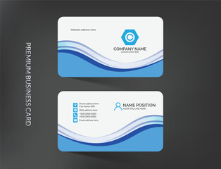 Abstract elegant business card template design