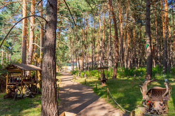 wooden figures in an enchanted forest