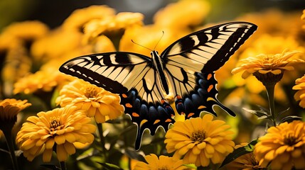 The swallowtail butterfly is found outside