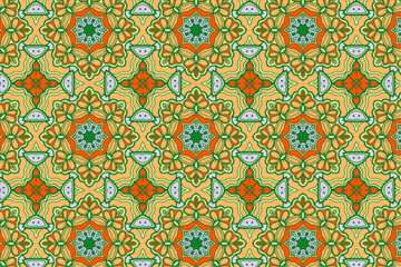 Mandala pattern textile design print bohemian boho batik fabric decorative background abstract india