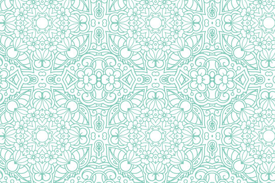 Mandala pattern textile design print bohemian boho batik fabric decorative background abstract india