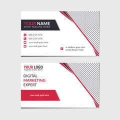 creative business card Simple and clean design Vector modern print templates technology Layout Personal visiting card 