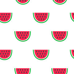 Seamless pattern with watermelon slices.