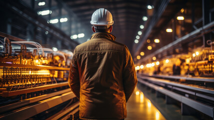 Factory worker in action: Industry and engineering