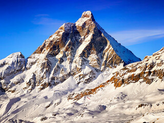 Matterhorn, Cervino, v, iew from Cervinia ski slopes