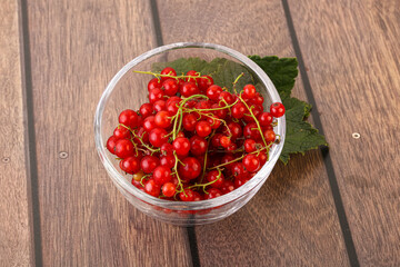 Ripe sweet organic red currant heap