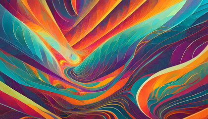 Abstract fractal background. Design element for brochure, advertisements, presentation, web and other graphic designer works. Digital collage. Generative AI