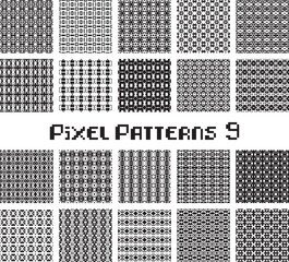 Arcade game pixel pattern. Retro video game vector , space. 8 bit pixel art 