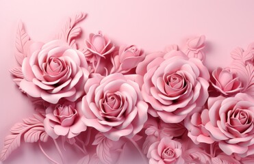 pink peony background with white and pink flowers, romantic influences,