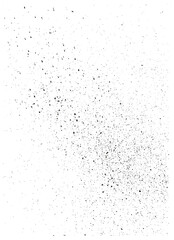 Distressed black grain texture on white.