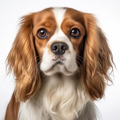 Naklejka premium Ultra-Realistic Portrait of Cavalier King Charles Spaniel with Nikon D850