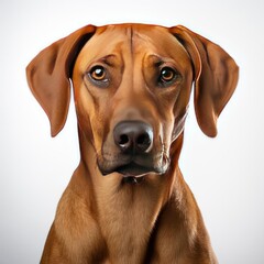 Obraz premium Ultra-Realistic Rhodesian Ridgeback Portrait with Nikon D850