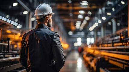Factory worker in action: Industry and engineering