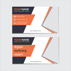 Personal visiting card creative business card Simple and clean design Vector modern print templates technology Layout