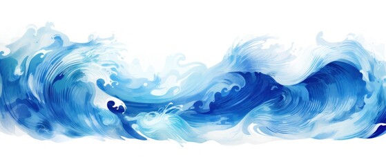Fototapeta premium water waves art isolated on the transparent