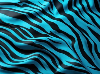 zebra print fabric on blue,