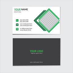 creative business card Simple and clean design Vector modern print templates technology Layout Personal visiting card 