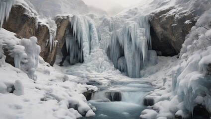 glacier in the mountains