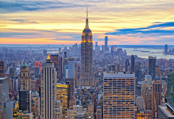 Fototapeta na wymiar Manhattan Cityscape with Empire State Building