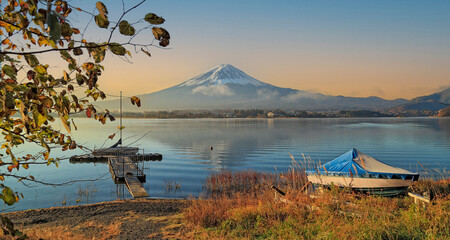 Mount Fuji and Lake Kawaguchi, Japan
