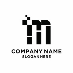 Obraz premium simple and modern abstract M logo vector illustration