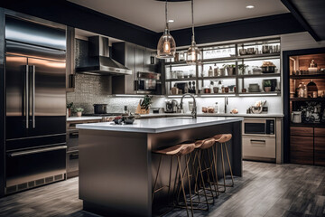 modern inviting Contemporary Kitchen interior