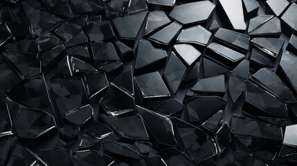 abstract polygonal wallpaper made of crystals and complex faceted background texture. ai generative