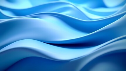 abstract blue background with smooth lines and waves, 3d render