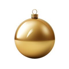 Gold Christmas ball. clipart for design. Christmas elements. isolated on transparent background.