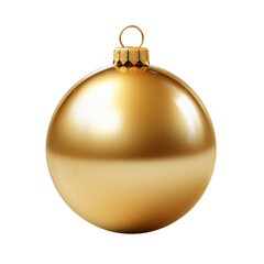 Gold Christmas ball. clipart for design. Christmas elements. isolated on transparent background.