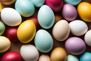 A high quality stock photograph of easter eggs background