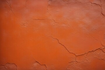Old wall background. Rough grain grungy plaster texture surface. Red orange peach terracotta pink...