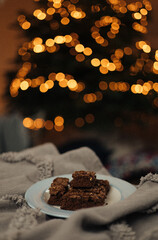 Christmas cookies in a plate
