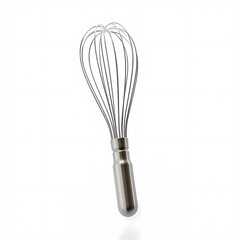 Stainless steel whisk isolated on transparent background