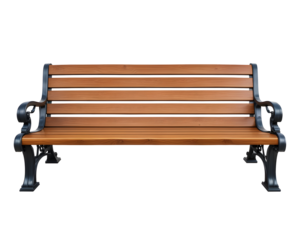 Park Bench Isolated on Transparent Background