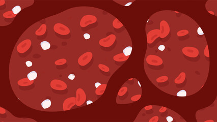 Blood in vessels vector concept