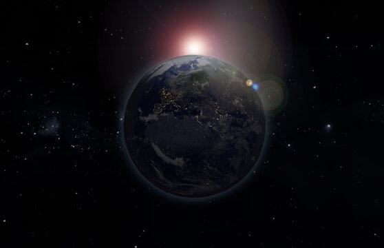 Planet Erde im Gegenlicht © pixelschoen