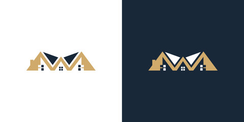 Home property logo. house roof vector logo design