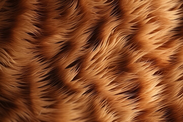 A top view macro close up of a wildcat tiger leopard cheetah soft fluffy hair skin, Generated by AI