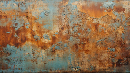 Fototapeta premium Abstract Patterns of Rust and Patina on Metal Surface Background