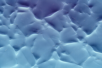 Fototapeta premium An illustration anime cartoon style of top view of a ice frozen lake water top view texture and pattern, Generated by AI