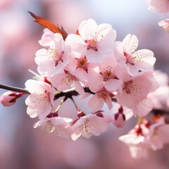 delicate cherry blossom tree, capturing the beauty and elegance of spring