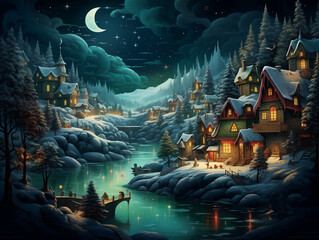 Landscape of Christmas vibe.