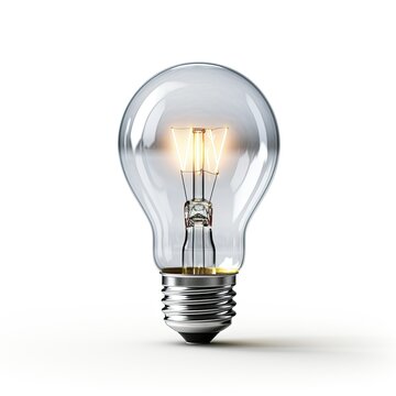 light bulb  on white