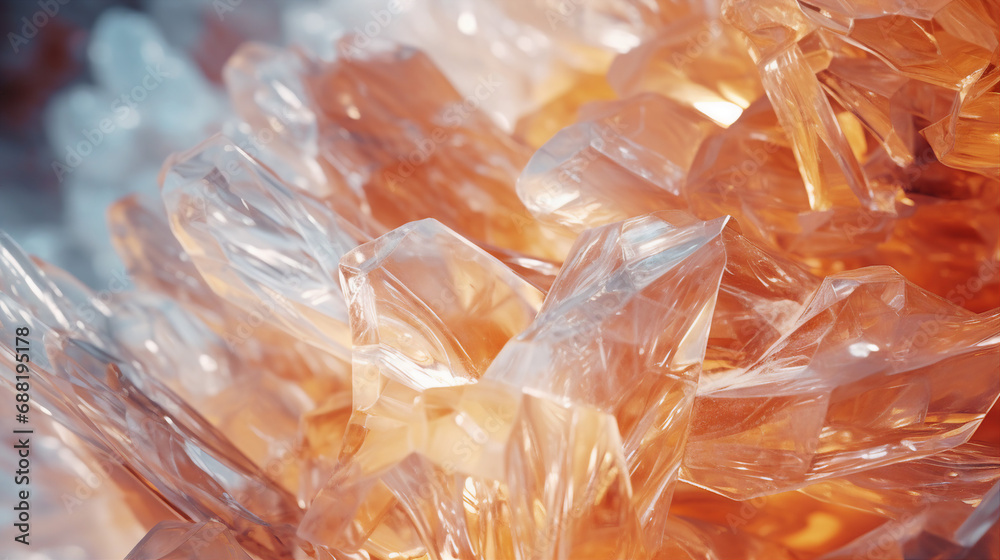 Poster macro view of crystallized organic structures background
