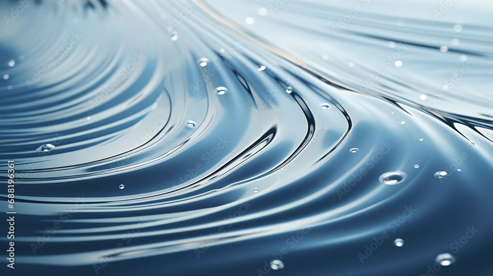 Poster rippling patterns of water droplets on a lake surface background